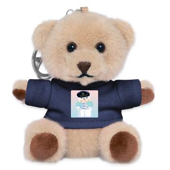 Polar Bear Captain - Sailing - SEA - LAKE - Teddy Keyring - navy - Front