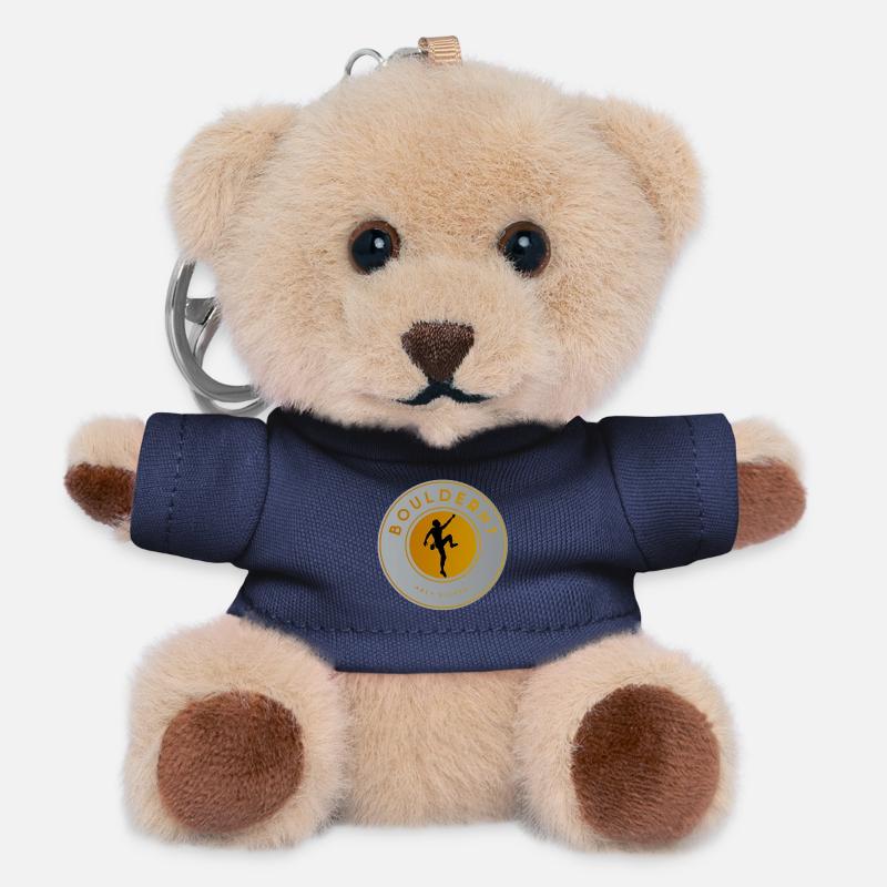 Bouldern: Kletter-Silhouette, Boulder-King - Teddy Schlüsselanhänger - Navy