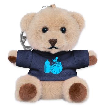 Baby braucht heute blau - Teddy Schlüsselanhänger - Navy - Vorne