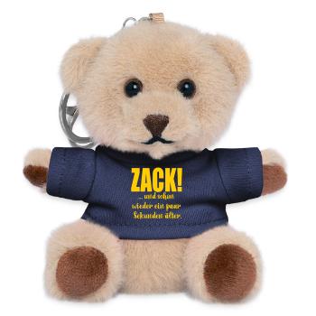 Lustiges Älterwerden GEBURTSTAG - Teddy Schlüsselanhänger - Navy - Vorne