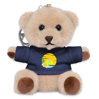 Pineapple with sunglasses on the beach - Teddy Keyring - navy - Front