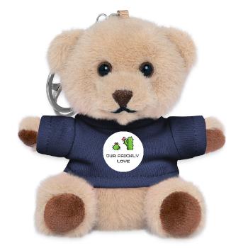 Unsere Stachelige Liebe Pixelkunst - Teddy Schlüsselanhänger - Navy - Vorne