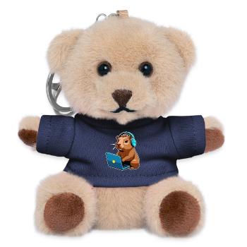 Capybara Programmeur Codeur Ordinateur - Porte-clés ourson - marine - Devant