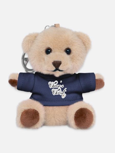 Cheese ist Christ - Teddy Schlüsselanhänger - Navy