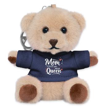 Maman - Un titre juste au-dessus de Queen - Porte-clés ourson - marine - Devant