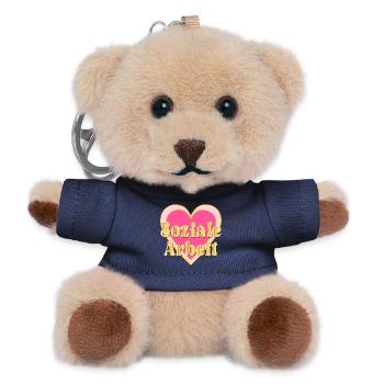 HERZ SOZIALE ARBEIT - Teddy Schlüsselanhänger - Navy - Vorne