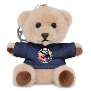 Woman with tennis cap in pastel - Teddy Keyring - navy - Front