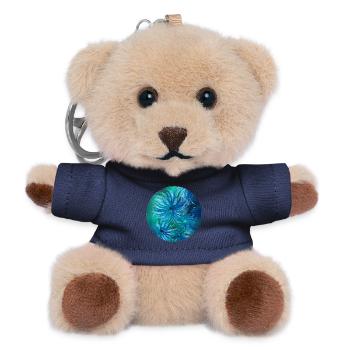 Summer colours - hand-painted by Martina Eßer - Teddy Keyring - navy - Front
