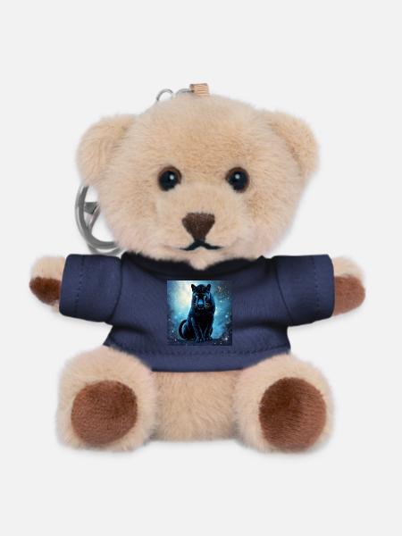 Power Animal Dark Panther - Teddy Keyring - navy