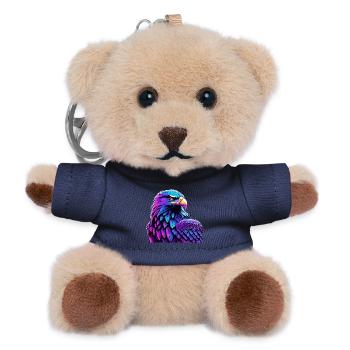 Glowing Eagle with Gradient - Teddy Keyring - navy - Front