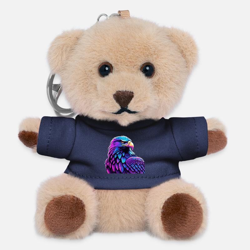 Glowing Eagle with Gradient - Teddy Keyring - navy