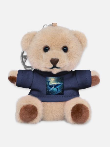 Power Animal Galactic Whale - Teddy Keyring - navy