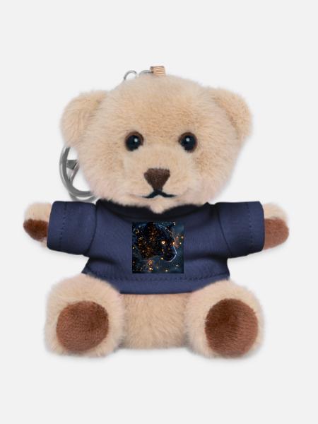 Power Animal Black Guepard - Teddy Keyring - navy