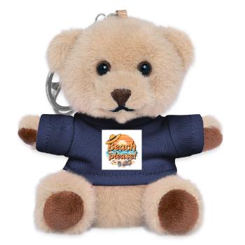 Strand Bitte Motiv - Teddy Schlüsselanhänger - Navy - Vorne