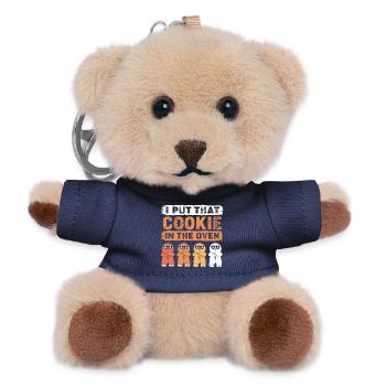 Pregnancy Birth Gingerbread Christmas - Teddy Keyring - navy - Front