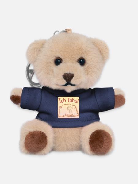 HOBBY BÜCHER LESEN LIEBEN BUCH - Teddy Schlüsselanhänger - Navy