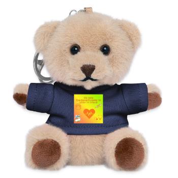 Krankenschwester im Urlaub Humor - Teddy Schlüsselanhänger - Navy - Vorne
