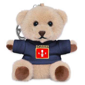 Schweizer Flagge Tischtennis - Teddy Schlüsselanhänger - Navy - Vorne
