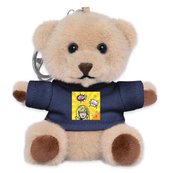 Pop art wow - Teddy Keyring - navy - Front