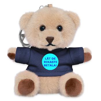 LASS DEN REICHSTEN ZAHLEN (Hellblauer Kreis) - Teddy Schlüsselanhänger - Navy - Vorne