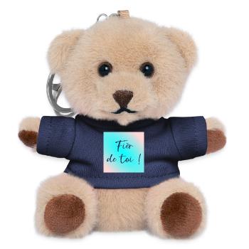 Fièr de toi - Porte-clés ourson - marine - Devant
