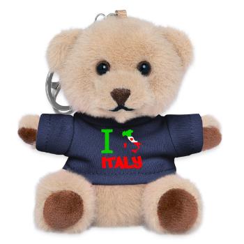 Italien Flagge Herz Motiv - Teddy Schlüsselanhänger - Navy - Vorne