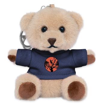 Baumpfleger Sonnenuntergang - Teddy Schlüsselanhänger - Navy - Vorne