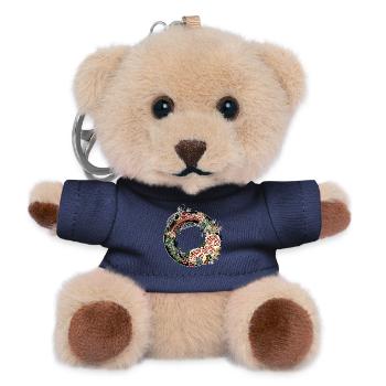 zeitlos schöner Rosengarten Jugendstil Rahmen - Teddy Schlüsselanhänger - Navy - Vorne