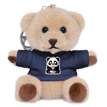 Koffein Panda - Teddy Schlüsselanhänger - Navy - Vorne