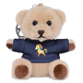 Pferd Pony - Teddy Schlüsselanhänger - Navy - Vorne