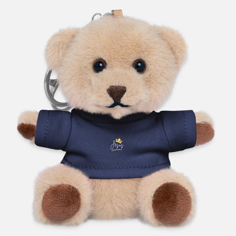 Jesus Crown Script Tee - Teddy Keyring - navy