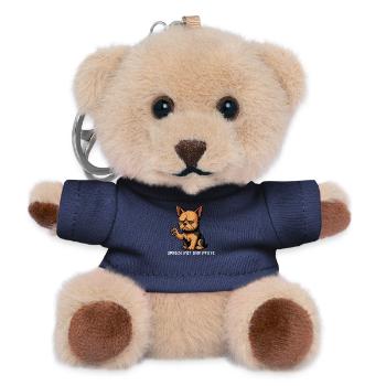 Talk to the paw Yorkshire Terrier Yorkie - Teddy Keyring - navy - Front
