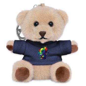 Golf Art - Vibrant Illustration for Golfer - Teddy Keyring - navy - Front