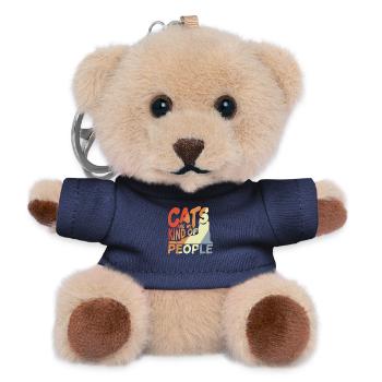 Cats Are My Kind of People - Teddy Keyring - navy - Front