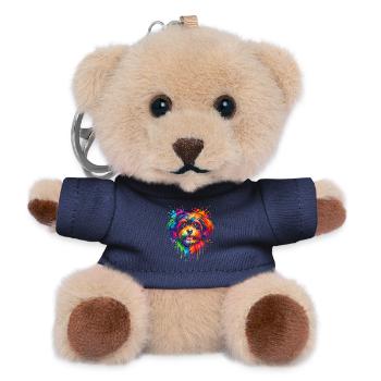 Havanais | Art pop pour petits chiens - Porte-clés ourson - marine - Devant