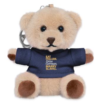 Mange un conduit italien, épouse un Slave Balkan, une voiture - Porte-clés ourson - marine - Devant