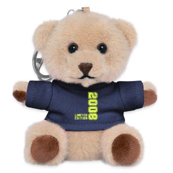 2008 Jahrgang Vintage Geburtstag Geschenk Retro - Teddy Schlüsselanhänger - Navy - Vorne