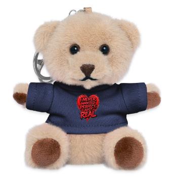 Ich wollte nie Perfektion, einfach Realität - Teddy Schlüsselanhänger - Navy - Vorne