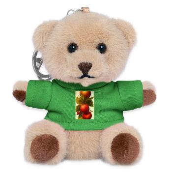 Erdbeere - Teddy Schlüsselanhänger - Grün - Vorne