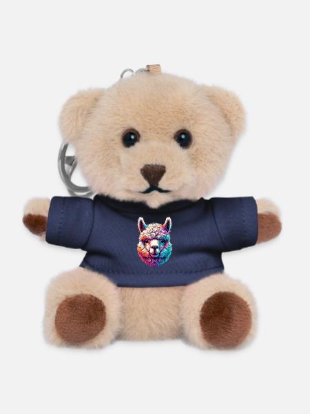 Alpaka - Teddy Schlüsselanhänger - Navy