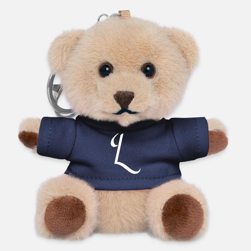 Elegant writing style with verve Letter L, Name, - Teddy Keyring - navy