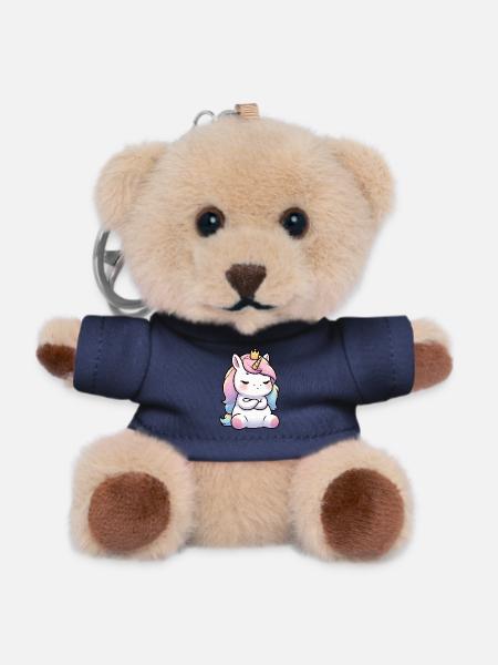 Einhorn Einhörner Einhornfan Einhornliebhaber - Teddy Schlüsselanhänger - Navy