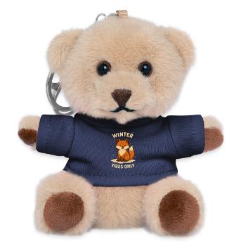 Winter Fuchs Vibes Only - Teddy Schlüsselanhänger - Navy - Vorne