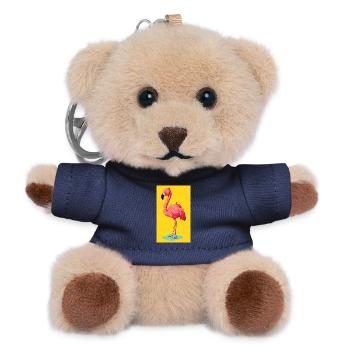 Flamingo - Teddy Schlüsselanhänger - Navy - Vorne