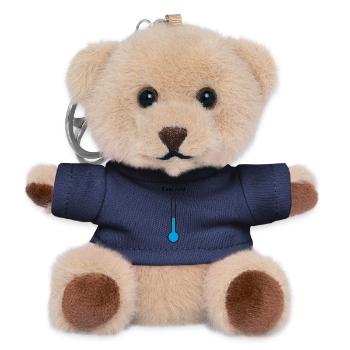 Rainbow Design with Watercolor Finals - Teddy Keyring - navy - Front