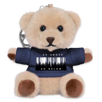 Wie oben, so unten Forest Barcode - Teddy Schlüsselanhänger - Navy - Vorne