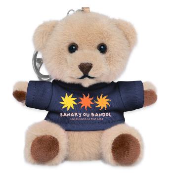 Sanary ou Bandol , sous le soleil en tout cas - Porte-clés ourson - marine - Devant