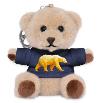 Polar Bär Polygon Eisbär Winter - Teddy Schlüsselanhänger - Navy - Vorne