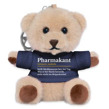 Pharmakant Ausbildung Pharma Geschenk Definition - Teddy Schlüsselanhänger - Navy - Vorne