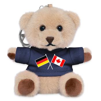 Germany x Canada Crossed Friendship Flags - Teddy Schlüsselanhänger - Navy - Vorne